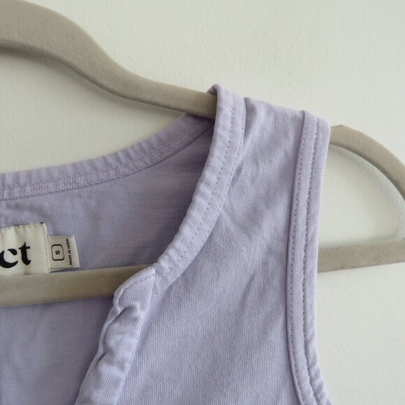 PACT The Frame Cotton Midi Dress in Lavender Purple Minimalist Travel - Size S - Picture 6 of 16